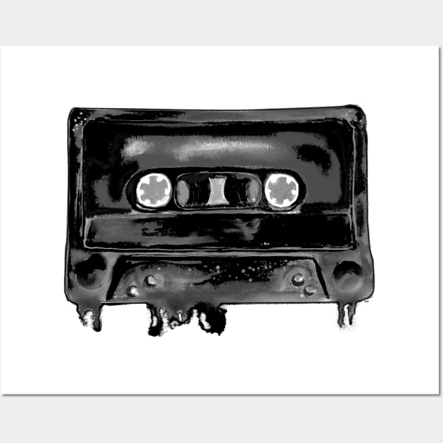 Black Cassette Wall Art by msmart